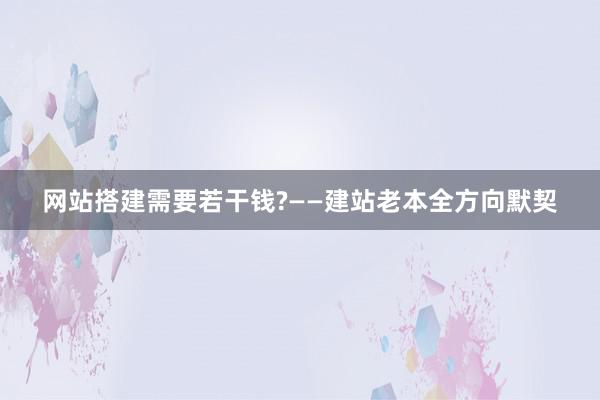 网站搭建需要若干钱?——建站老本全方向默契