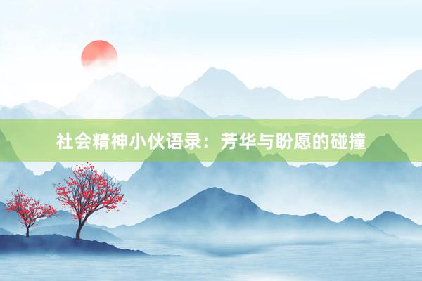 社会精神小伙语录：芳华与盼愿的碰撞